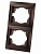 Рамка 2-х постовая вертикальная шоколад "Лама" TDM