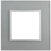 Рамка 1-м 14-5101-03 стекло Elegance алюм.+алюм. ЭРА Б0034472