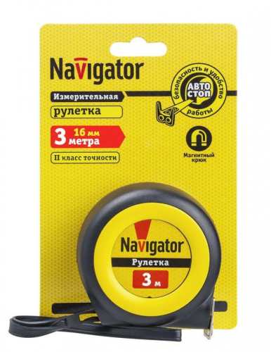 Рулетка 80 257 NMT-Ru01-A-3-16 3мх16мм автостоп Navigator 80257 фото 2