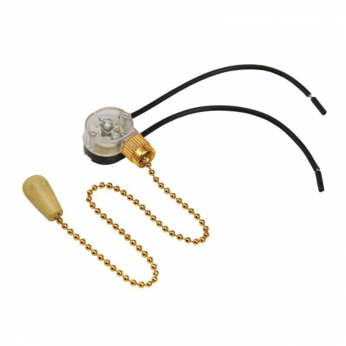 Выключатель для настенного светильника с проводом и деревянным наконечником gold блист. Rexant 06-0243-A фото 4