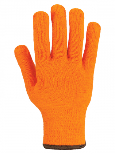 Перчатки плотной вязки акрил с ПВХ, "Точка", оранжевые, 9, 10 кл., 77-80 г, 1 пара, TDM фото 3