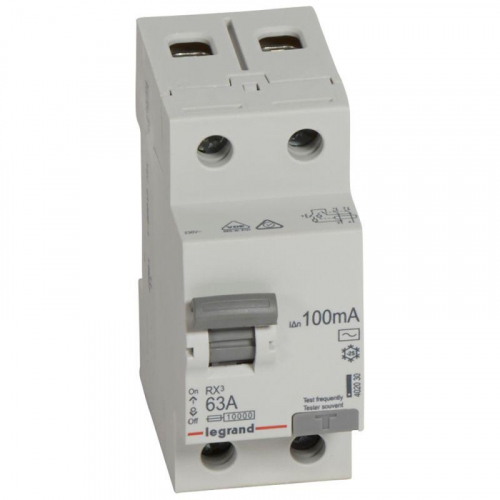 Выключатель дифференциального тока (УЗО) 2п 63А 100мА тип AC RX3 Leg 402030 фото 2