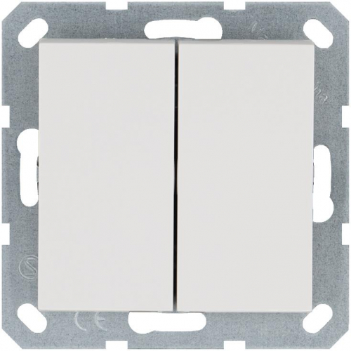 Выключатель 2-кл. 10А IP20 механизм бел. глянцевый Jasmart G3023W