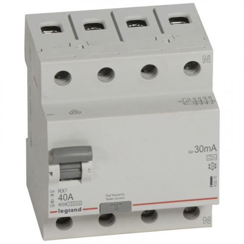 Выключатель дифференциального тока (УЗО) 4п 40А 30мА тип A RX3 Leg 402075 фото 2