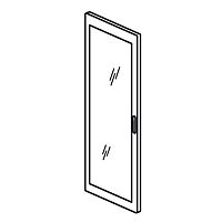 Дверь для шкафов XL3 4000 (выгн. остекл.) H=725мм Leg 020564