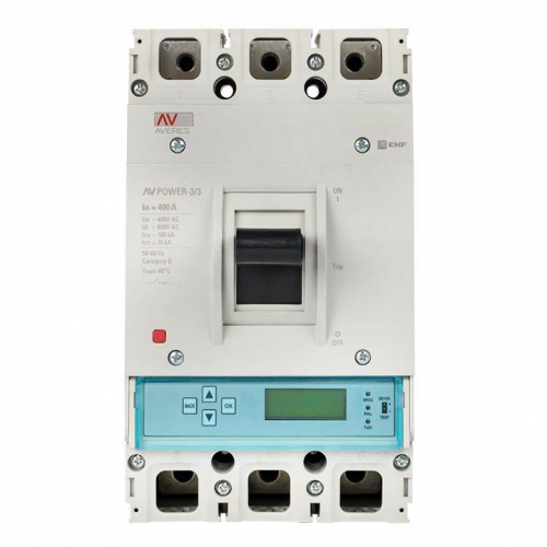 Выключатель автоматический 400А 100кА AV POWER-3/3 ETU6.0 AVERES EKF mccb-33-400H-6.0-av фото 3