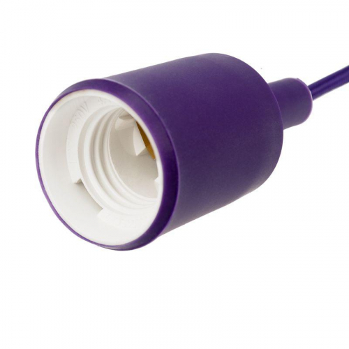 Патрон E27 силиконовый со шнуром 1м фиолет. Rexant 11-8887 фото 5