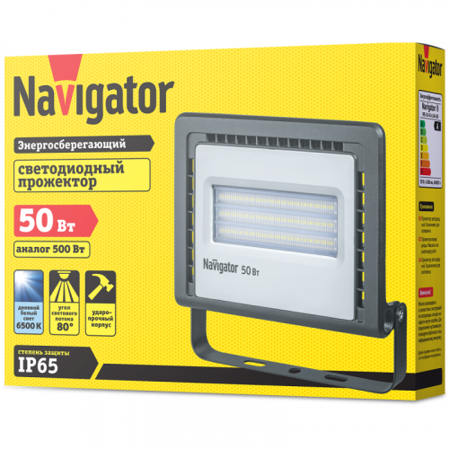 Прожектор светодиодный 14 146 NFL-01-50-6.5K-LED 50Вт 6500К IP65 4100лм черн. Navigator 14146 фото 2