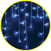 Гирлянда светодиодная "Бахрома" 93 643 NGF-D021-02 2х0.5м 100LED B IP44 эффект мерцания TR Navigator 93643