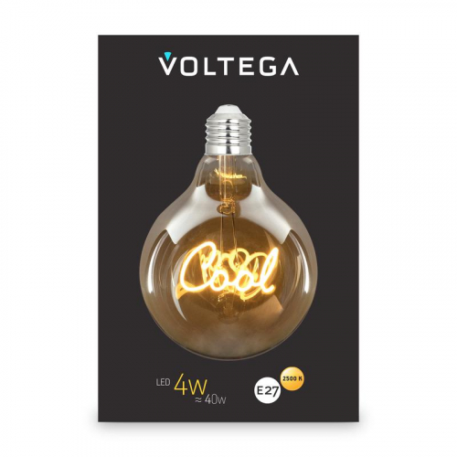 Лампа светодиодная филаментная Loft 271 G125 4Вт 2500К E27 Voltega 8554 фото 6