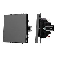 Выключатель звонковый SWT-NOBE-MKR1-SFPL-L-GR 10А 230В механизм Arlight 054272