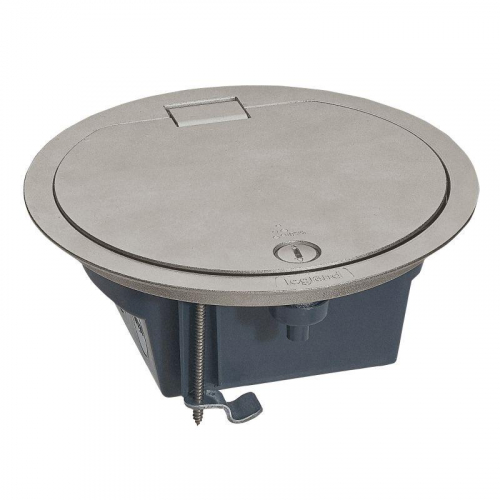 Коробка напольная круглая IP66 с откидной крышкой 4мод. нерж. сталь Leg 088064
