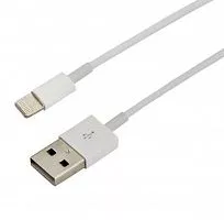 Кабель USB для iPhone 5/6/7 моделей оригинал (чип MFI) 1м бел. Rexant 18-0000