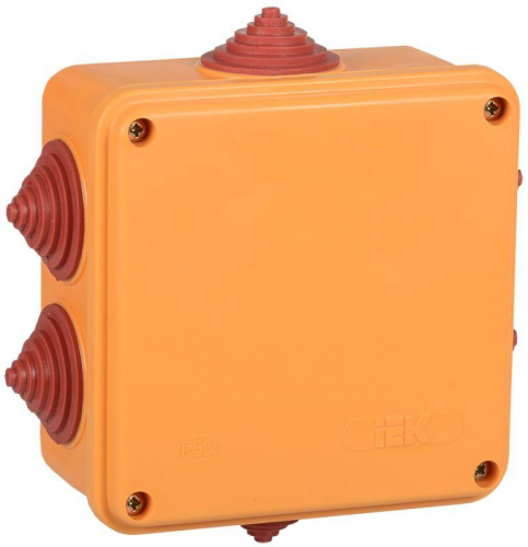 Коробка распаячная огнестойкая ПС 100х100х50 4P 4кв.мм IP55 6 вводов IEK UKF30-100-100-050-4-4-09