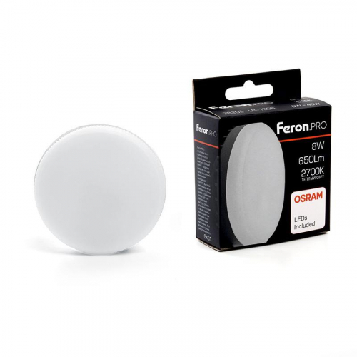 Лампа светодиодная LB-1508 OSRAM LED 8Вт 2700К GX53 230В FERON 38202