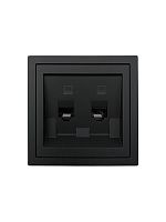 Розетка компьютерная 2-м СП ZIMA IP20 механизм черн. бархат LEZARD 704-4288-141
