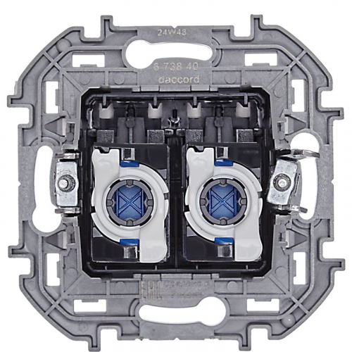 Розетка компьютерная 2-м Inspiria RJ45 кат.6 UTP механизм бел. IEK 673840 фото 4
