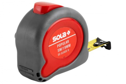 Рулетка Popular PP 8мх25мм II класс точности SOLA 50024401 фото 3
