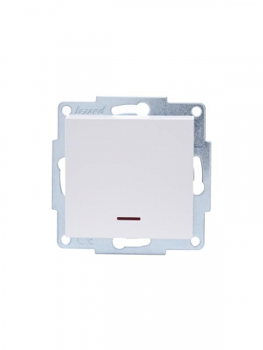 Выключатель 1-кл. 1п СП Vesna 10А IP20 с индикацией механизм бел. LEZARD 742-0288-111 фото 2