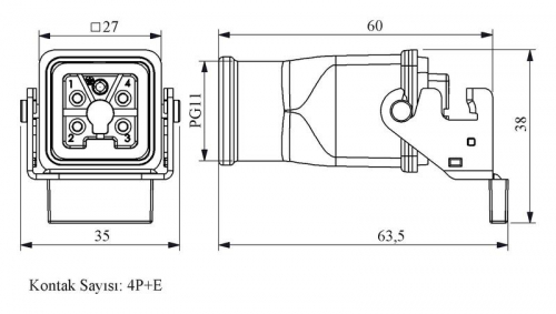 Кожух с гнездом EMAS EBM05PU36 фото 4