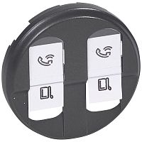 Накладка розетки Celiane 2хRJ45 графит Leg 067952