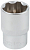 Головка шестигранная CrV 1/2дюйм 19мм FIT 62049
