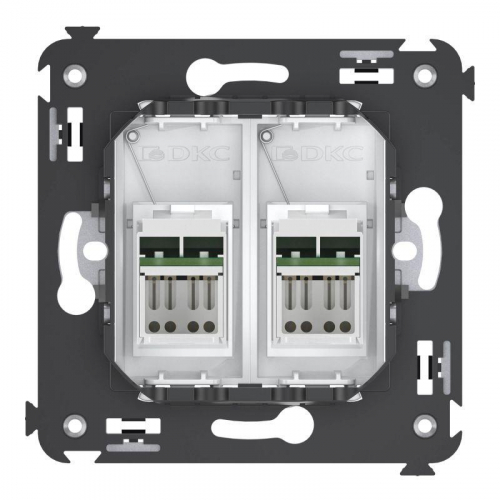 Розетка компьютерная 2-м СП Avanti "Белое облако" RJ45 кат.5E DKC 4400464 фото 3