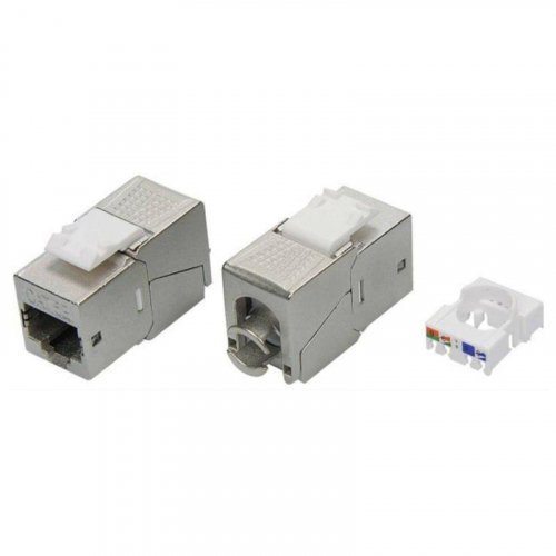 Модуль Keystone RJ45 CAT5E экранир. 90град. (форм-фактор S19) серебр. DKC RNK5EF90TL