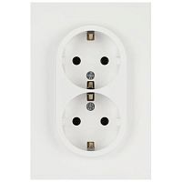 Розетка 2-м СП Arktik 16А IP20 250В с заземл. со шторками бел. матов. Эра Б0070461