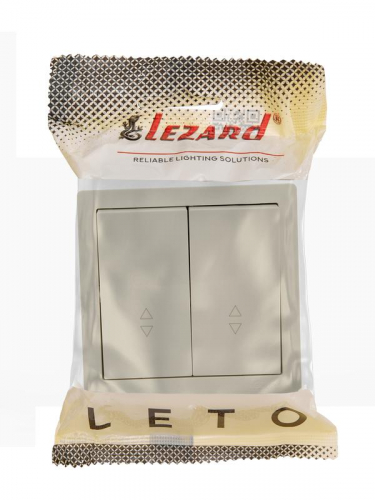 Выключатель проходной 2-кл. ОП LETO крем LEZARD 752-0300-106 фото 2