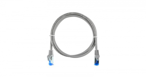 Шнур коммутационный F/UTP 4 пары кат.6 (Класс E) 250МГц 2хRJ45/8P8C T568B заливной с защитой защелки мж BC (чистая медь) 26AWG (7х150мм) LSZH нг(А)-HFLTx свет./сер. 5м NIKOMAX NMC-PC4SE55B-ES-050-C-GY