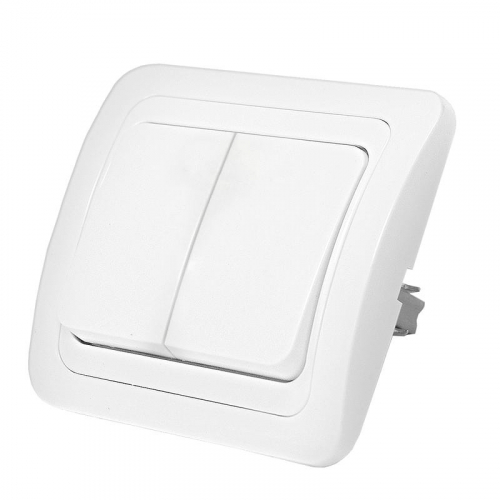 Выключатель 2-кл. СП Валери 10А IP20 бел. UNIVersal В0023 фото 2