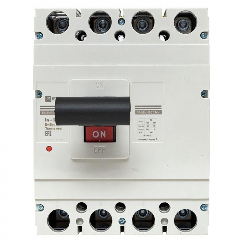 Выключатель автоматический 4п 400/250А 5In 42кА ВА-99М PROxima EKF mccb99-4P5In400-250m фото 5