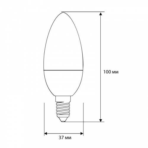Лампа светодиодная LED7-C35/865/E14 7Вт свеча матовая 6500К холод. бел. E14 220В Camelion 12648 фото 2