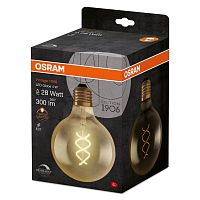 Лампа светодиодная филаментная Vintage 1906 LED dim CL GLOBE125 GOLD 25 820 4.5Вт тепл. бел. E27 диммир. зол. OSRAM 4058075270008