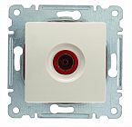 Розетка телевизионная проходная TV Lillium 12дБ с панелью механизм крем. Makel 30010007