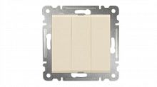 Выключатель 3-кл. СП Karea 10А IP20 механизм крем. Makel 57010091