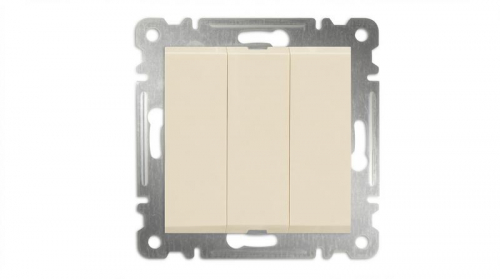 Выключатель 3-кл. СП Karea 10А IP20 механизм крем. Makel 57010091