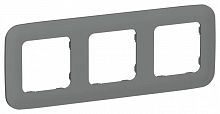 Рамка 3-м СП FLITE РУ-3-А-ФлМА мокрый асфальт IEK FI-M32-31-20-K80