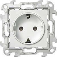 Розетка 1-м СП Simon 24 16А IP20 2P+E Schuko без защ. шторок механизм бел. Simon 2450434-030