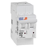 Выключатель автоматический модульный 2п B 25А 4.5кА OptiDin BM63-2B25-4.5-УХЛ3 КЭАЗ 329512