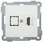 Механизм розетки СП HDMI BOLERO РHDMI-0-Б бел. IEK EHB10-K01