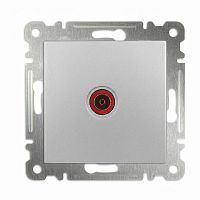 Розетка телевизионная проходная TV СП Karea 16А IP20 механизм дым. серебр. Makel 57065007