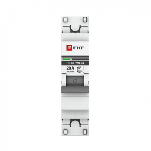 Выключатель нагрузки 1п 20А ВН-63 PROxima EKF SL63-1-20-pro фото 2