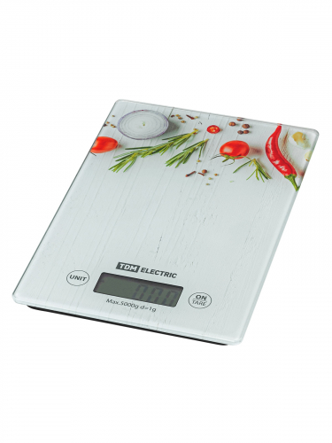 Весы электронные кухонные "Специи", стекло, деление 1 г, макс. 5 кг, TDM фото 2