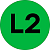 Наклейка "L2" d20мм PROxima EKF an-2-15-1