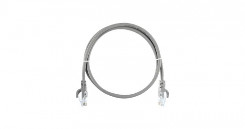 Шнур коммутационный кат.5E (класс D) U/UTP 4 пары 25 AWG (7х175мм) 100МГц 2хRJ45 (8P8C) T568B заливной с защитой защелки мж BC чистая медь LSZH нг(А)-HFLTx сер. 3м NIKOMAX NMC-PC4UD55B-ES-030-C-GY