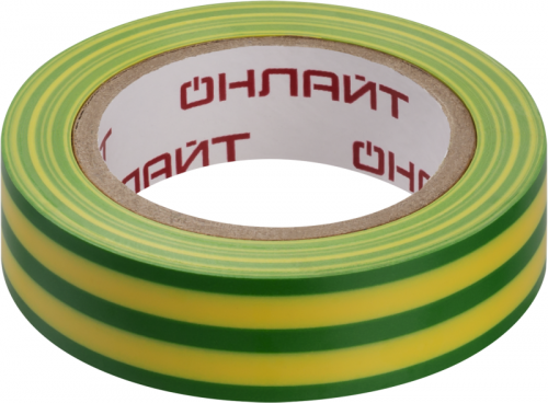 Изолента ПВХ 90 599 OIT-B15-10-YG желт./зел. ОНЛАЙТ 90599 фото 2