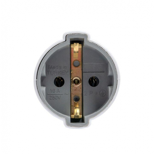Гнездо штепсельное с заземл. бел. 16А 250В PROxima EKF ASG16-10-r фото 2