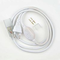 Провод электрический UCX-SP2/N21 WHITE 1 STICKER для светодиодных лент ULS-N21 NEON 220В 8х16мм 2 контакта. бел. Uniel UL-00002937